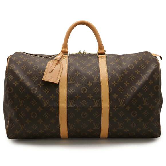 LOUIS VUITTON Authentic Brown Monogram Keepall 50 Boston Bag - Picture 2 of 10